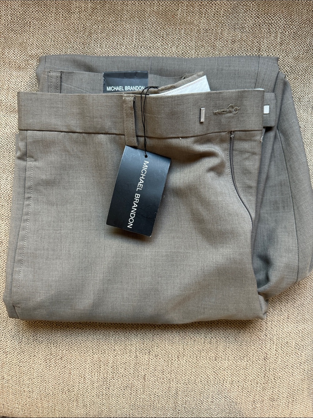 Michael Brandon Dress Pants in Taupe (tan/gray) Sz 36W 32 L